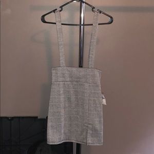 Gingham Skirt w/ Adjustable Suspenders